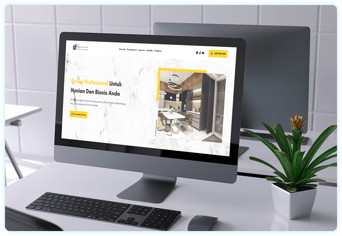 Portofolio Dynamics Home Decor Landing Page Design | Simetri